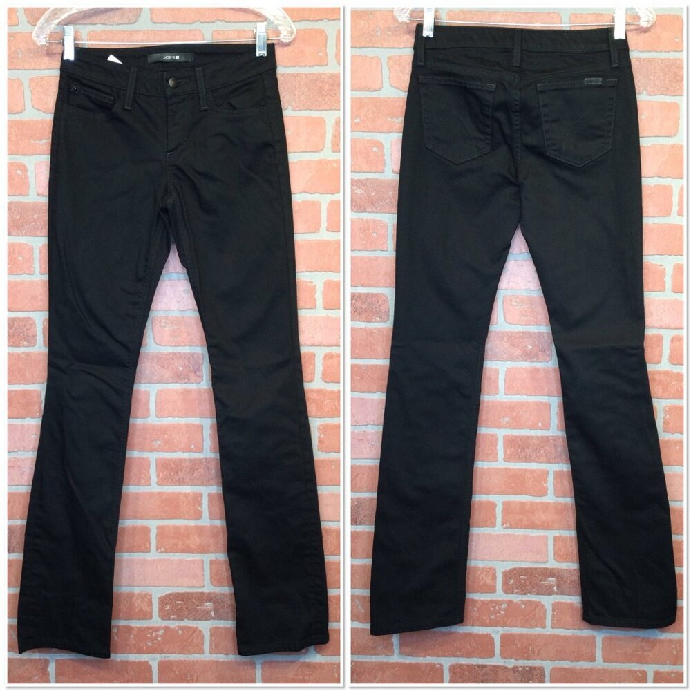 Joes Jeans Lynden Curvy Bootcut Denim Black Pants Size W 25